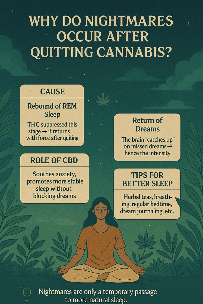 infographie cauchemar la nuit arret du cannabis sevrage du cannabis weed