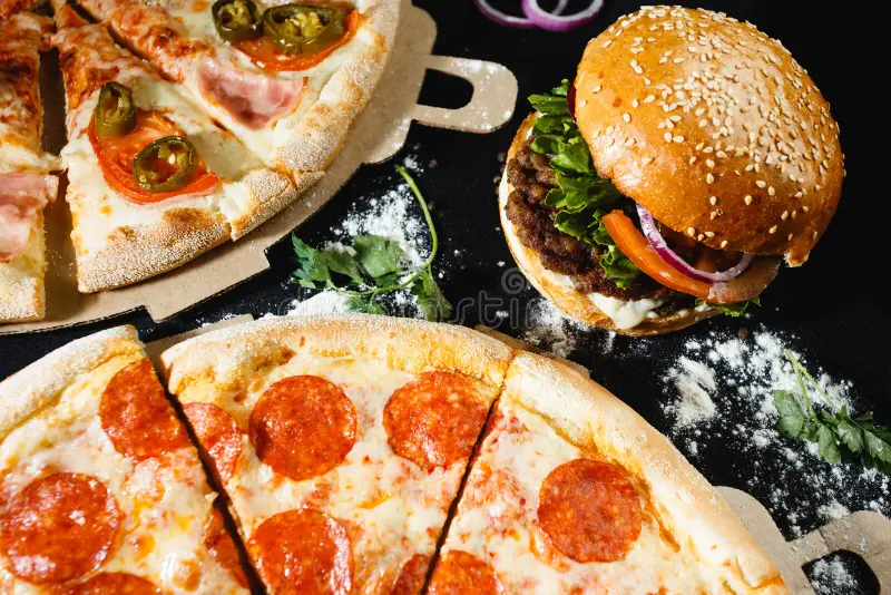 pizza & burger pizza & burger