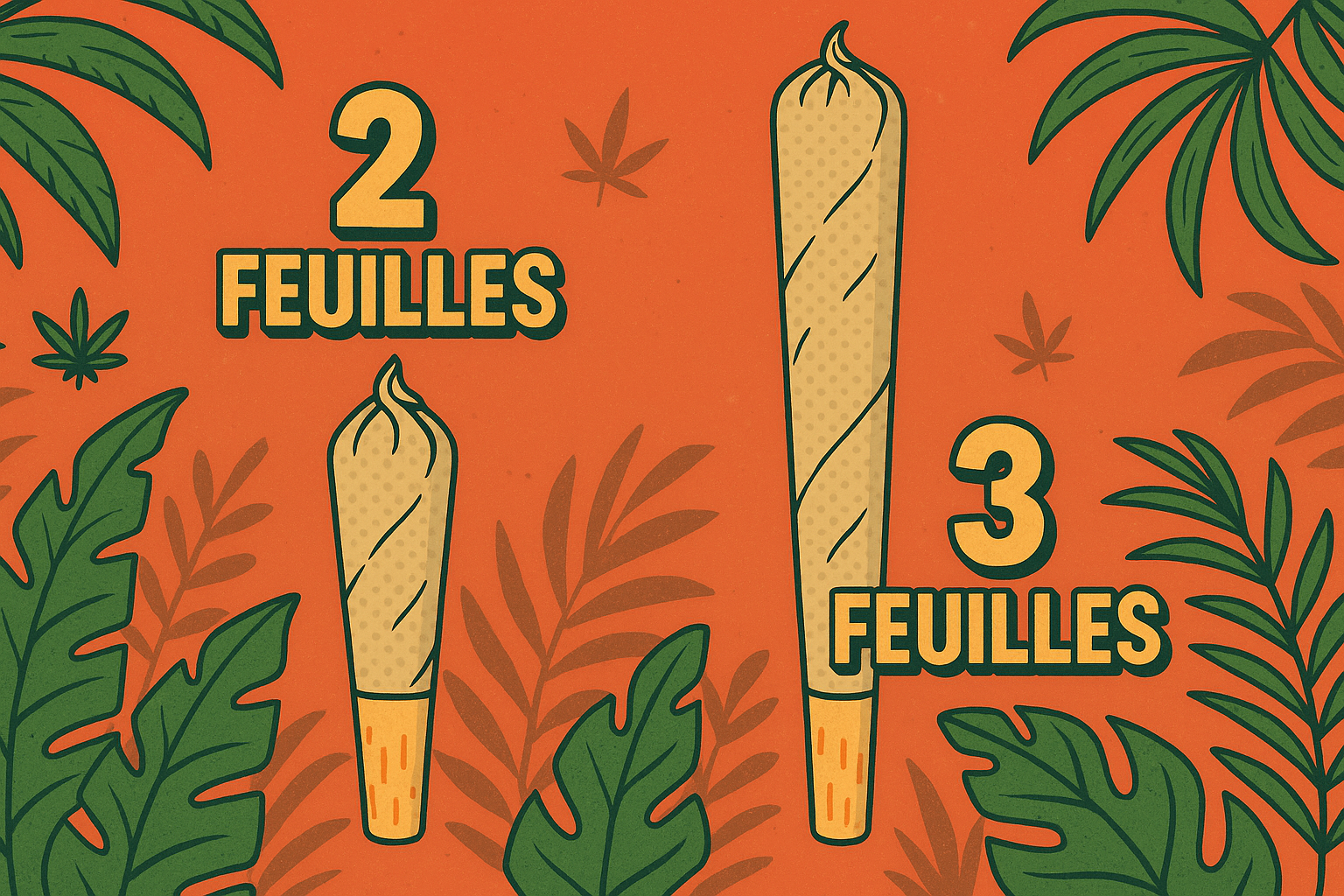 Rouler un joint en 2 ou 3 feuilles