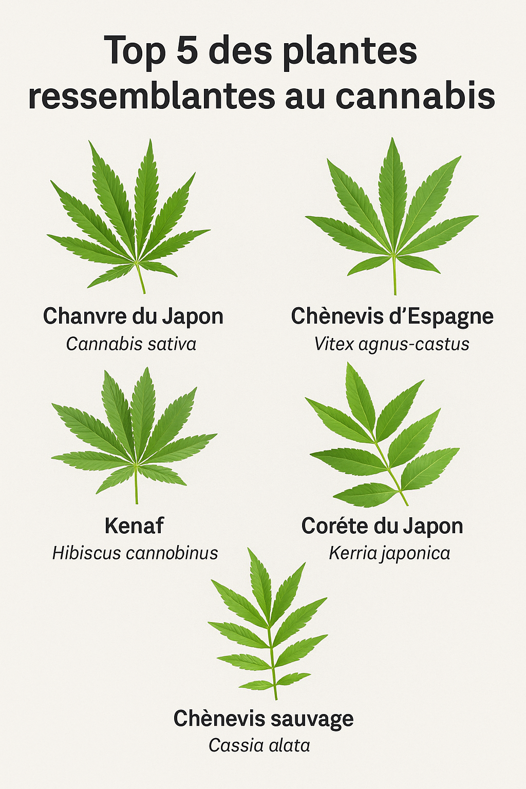Top 5 des plantes qui ressemblent au cannabis