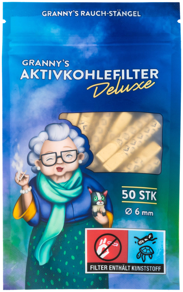 Granny's Filtre Deluxe – Charbon Actif & Céramique 6 mm x50